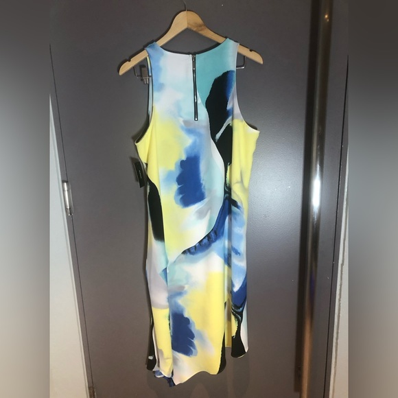 Alfani Abstract Watercolor Bias-Cut Dress Size 14 NWT - Picture 5 of 9